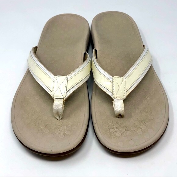 Vionic Tide II Flip Flop Sandals White Open Toe Casual Flat Slip On Orthopedic - Picture 5 of 8